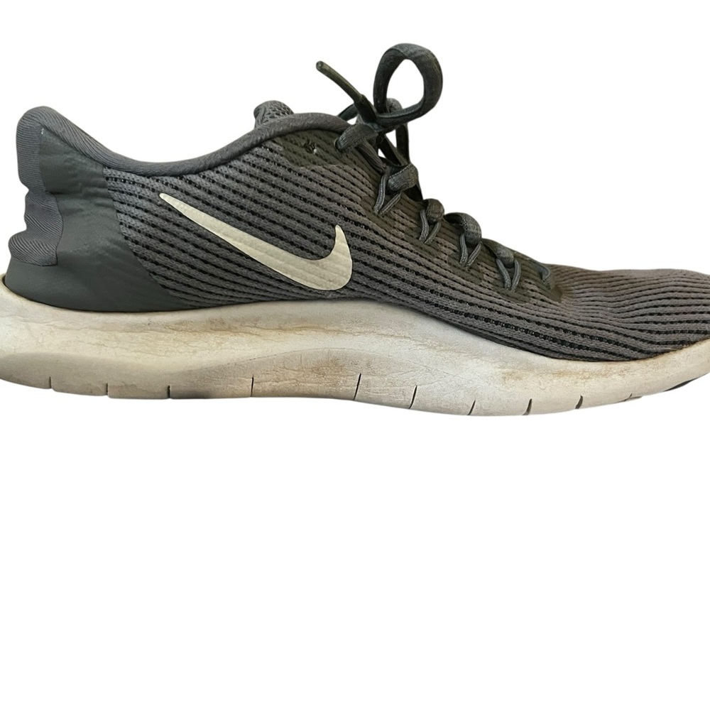Nike Gray and White Athletic Shoes with Mesh Upper